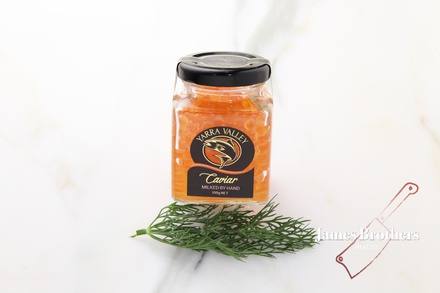 Premium Tasmanian Atlantic Salmon Roe/Caviar 100g Jar (Price Per Jar)